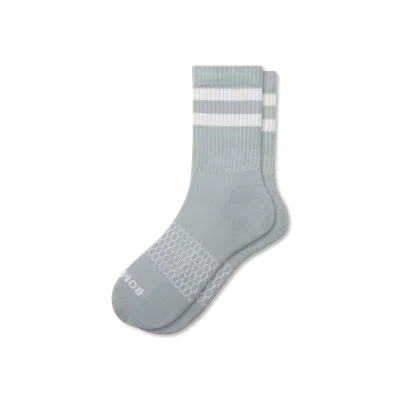 Bombas Vintage Stripes Half Calf Socks In Misty Sky