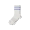 Bombas Vintage Stripes Half Calf Socks In White