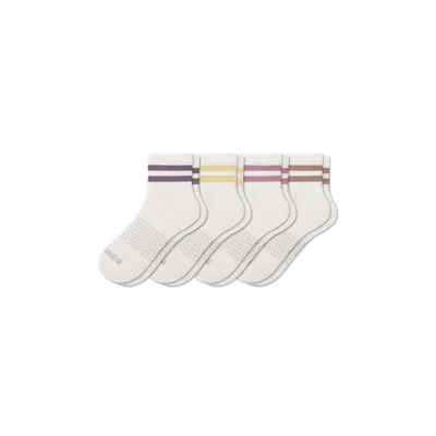 Bombas Vintage Stripes Quarter Sock 4-pack