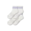 Bombas Vintage Stripes Quarter Sock 4-pack In White