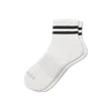 Bombas Vintage Stripes Quarter Socks In Black
