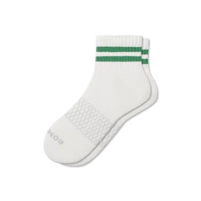 Bombas Vintage Stripes Quarter Socks In Jungle Green