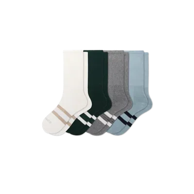 Bombas Wide Calf Sock 4-pack In Grey Forest Mix