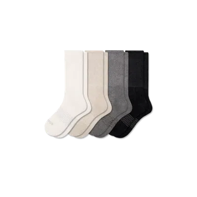 Bombas Wide Calf Sock 4-pack In Sandy Heather Mix