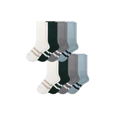Bombas Wide Calf Sock 8-pack In Forest Neutrals Mix