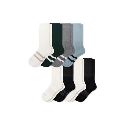 Bombas Wide Calf Sock 8-pack In Forest Neutrals Mix