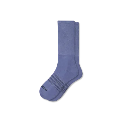 Bombas Wide Calf Socks In Blue