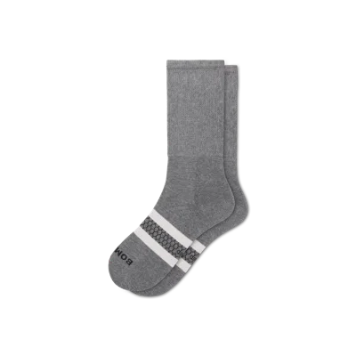 Bombas Wide Calf Socks In Grey Stripe