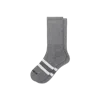 Bombas Wide Calf Socks In Grey Stripe