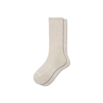 Bombas Wide Calf Socks In Sandy Heather
