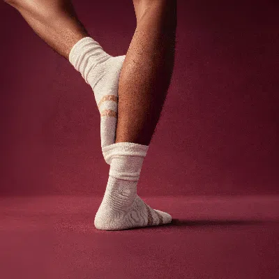 Bombas Wide Calf Socks In White Stripe