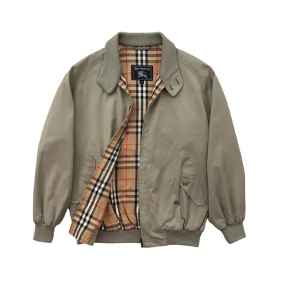 Pre-owned Bomber Jacket X Burberry Vintage Burberrys Prorsum Lined Novacheck Bomber Jacket In Brown