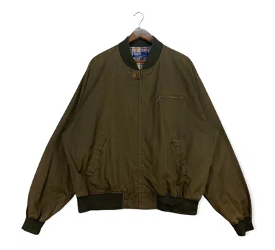 Pre-owned Bomber Jacket X Polo Ralph Lauren Vintage Polo Ralph Laurent Bomber Jacket In Green