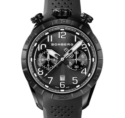 Pre-owned Bomberg - Bb-68 - Black Racer - Swiss Made - 44mm - Men's Watch - Chrono Quartz