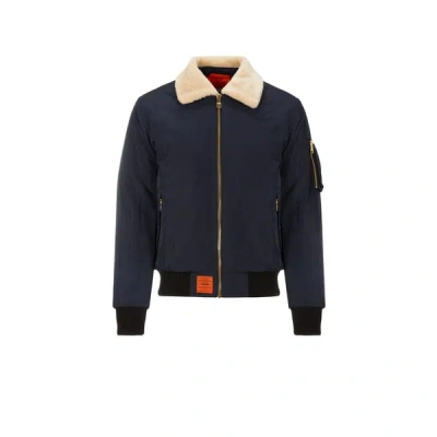 Bombers Original Bomber With Furry Collar In Black