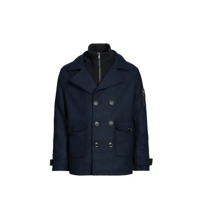 Bombers Original Caban Taylor En Laine Mélangée In Blue