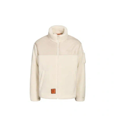 Bombers Original Veste Polaire Ample À Col Montant In White