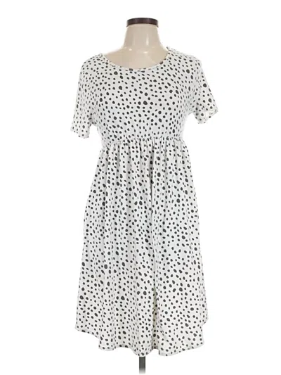 Pre-owned Bombom Casual Dress In White