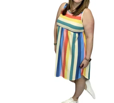Bombom Casual Stripe Dress In Multi