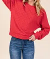 Bombom Diamond Patterned Sweater In Red In Red