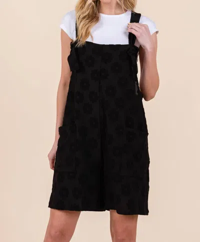 Bombom Feeling Fab Floral Textured Romper In Black