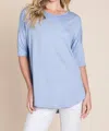 Bombom Kandra Top In Denim In Multi