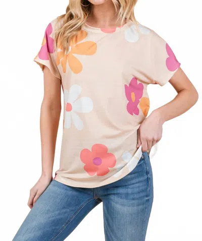 Bombom Ready For Spring Top In Beige In Multi