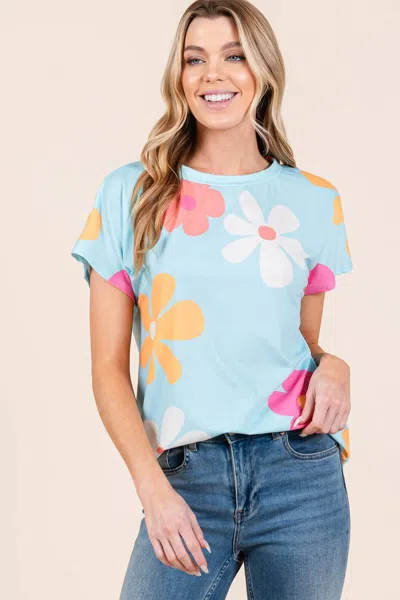 Bombom Ready For Spring Top In Blue