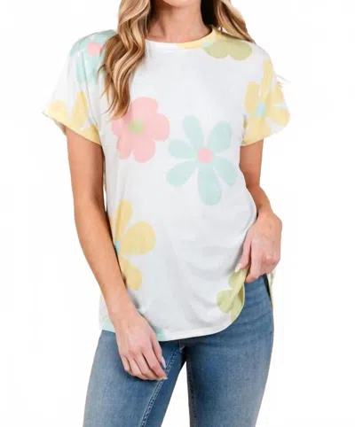 Bombom Ready For Spring Top In Ivory In Multi