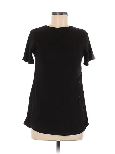 Pre-owned Bombom Short Sleeve Top Black Crew Neck Tops