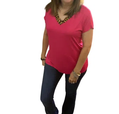 Bombom Short Sleeve Top In Fuchsia In Red