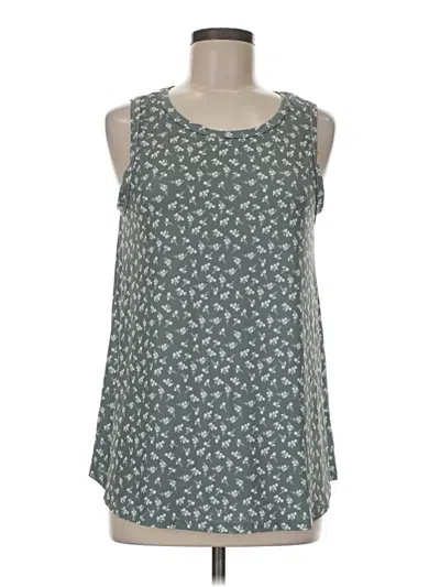Pre-owned Bombom Sleeveless Top Green Scoop Neck Tops