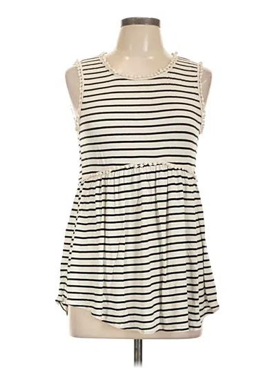 Pre-owned Bombom Sleeveless Top Ivory Strapless Neckline Tops In White