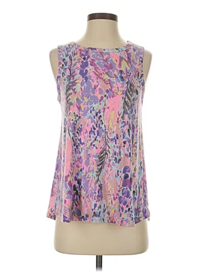 Pre-owned Bombom Tank Top Purple Halter Neckline Tops