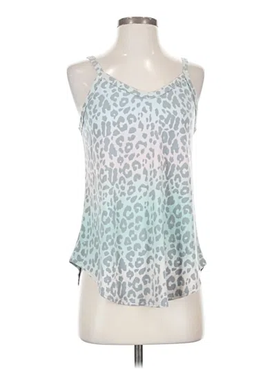 Pre-owned Bombom Tank Top Teal Halter Neckline Tops