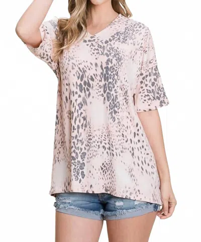 Bombom V-neck Top In Blush In Pink