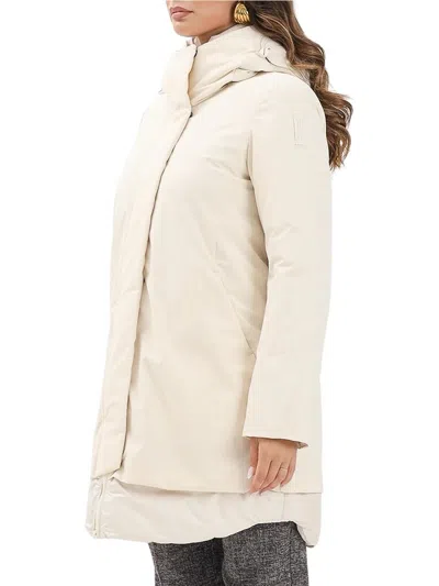 Bomboogie Beige Polyester Padded Jacket In White