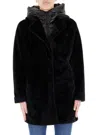 Bomboogie Black Jacket With Detachable Hood In Multi