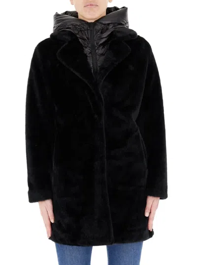 BOMBOOGIE BOMBOOGIE BLACK JACKET WITH DETACHABLE HOOD