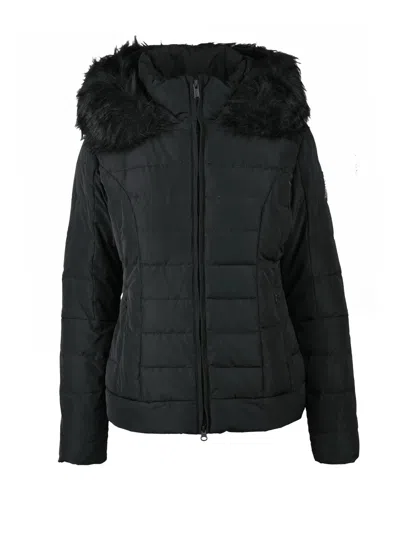 Bomboogie Black Quilted Polyester Short Down Jacket