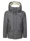 Bomboogie Buttone-padded Jacket In Gray