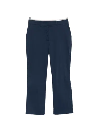 Bomboogie Concealed-fastening Cropped Trousers In Blue