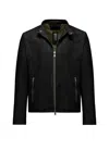 Bomboogie Essential Leather Jacket For Men In Black