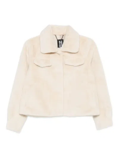Bomboogie Faux-fur Jacket In Neutral