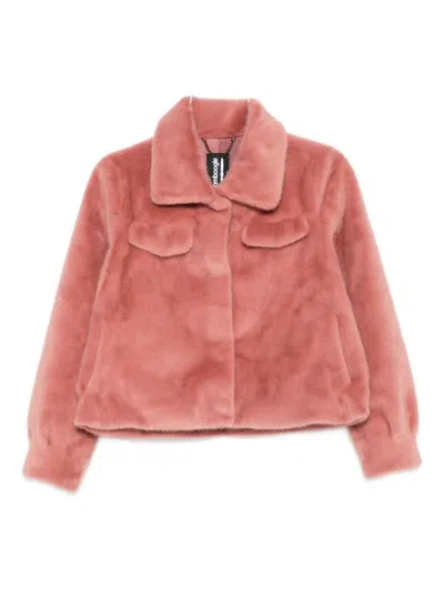 Bomboogie Faux-fur Jacket In Pink
