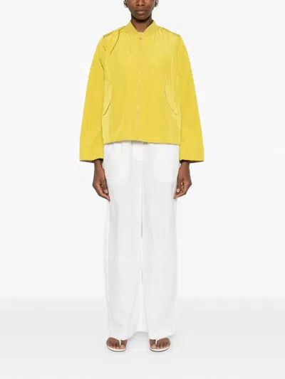 Bomboogie Flap-pocket Reversible Jacket In Yellow