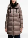 Bomboogie Geneva Hooded Padded Coat In Brown