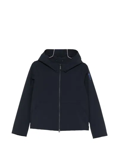 Bomboogie Hooded Cropped Jacket In Blue