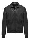 Bomboogie Leather Jacket In Black