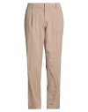 Bomboogie Man Pants Beige Size 34 Cotton, Elastane In Brown